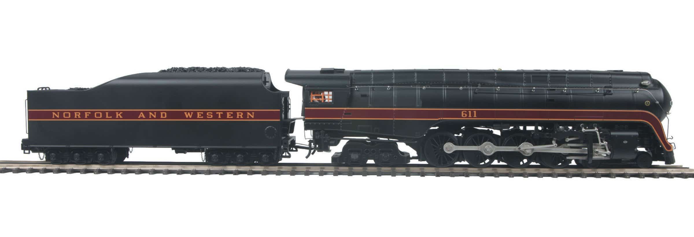 MTH 20-3774-1 Norfolk & Western 4-8-4 J #611 Steam Locomotive w/Proto-Sound 3.0 (Hi-Rail Wheels) 