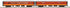 MTH 20-64165 Milwaukee Road 2-Car 70' Streamlined Baggage/Coach Passenger Set (Smooth Sided) 