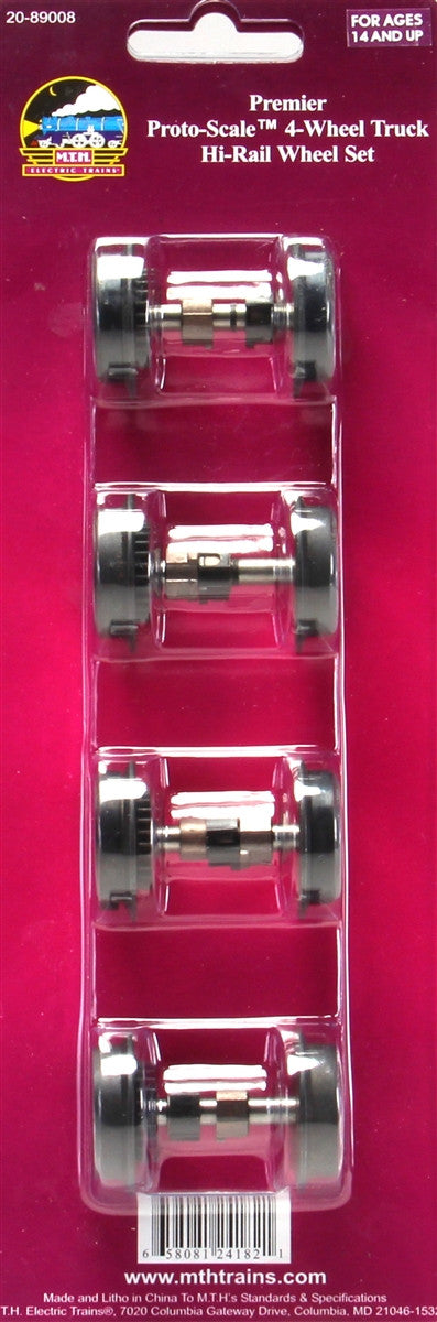 MTH 20-89008 - Proto-Scale 3-2T 4-Wheel Truck Hi-Rail Wheel Set Kit - MrMuffin'sTrains