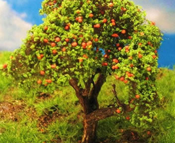 Grand Central Scenery T22 - 3"-4" Small Orange Trees (2-Pack)