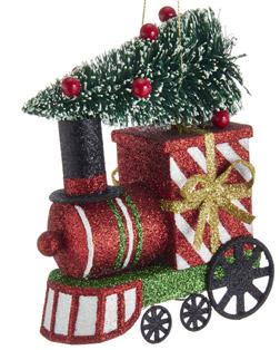 Ornament - Train w/ Christmas Tree 