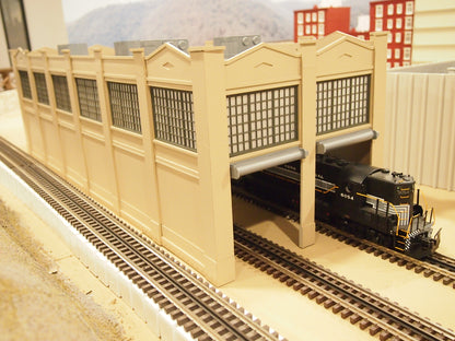 Korber Models #MRS1032 - O Scale - 2 Stall Engine House (Cement) Kit - MrMuffin'sTrains