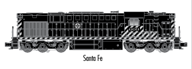 Atlas O 20020026 - Trainman - RSD-7/15 Locomotive "Santa Fe" 609