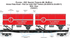 MTH 20-959NKP - Premier - Flat Car "Nickel Plate Road" w/ (2) PUP Trailers (Studebaker) - New Road Numbers - Custom Run for MrMuffin'sTrains
