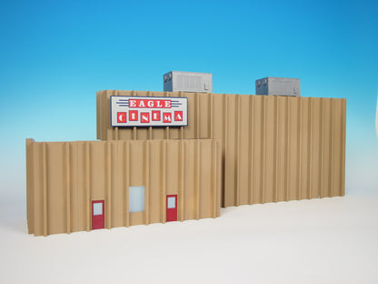 Korber Models #TT2306 - O Scale - Eagle Cinema Background Building Kit - MrMuffin'sTrains