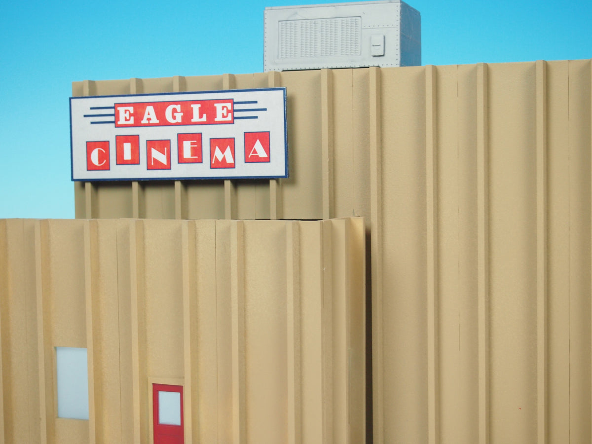 Korber Models #TT2306 - O Scale - Eagle Cinema Background Building Kit - MrMuffin'sTrains