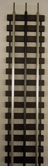 GarGraves WT-101-37 - Phantom - 37" Rigid Straight Track w/ Wood Ties - Tinplated Outside Rails (Min. 5) - MrMuffin'sTrains