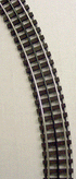 GarGraves WT-32-101 - Phantom - 32" Curve Track w/ Wood Ties - Tinplated Outside Rails