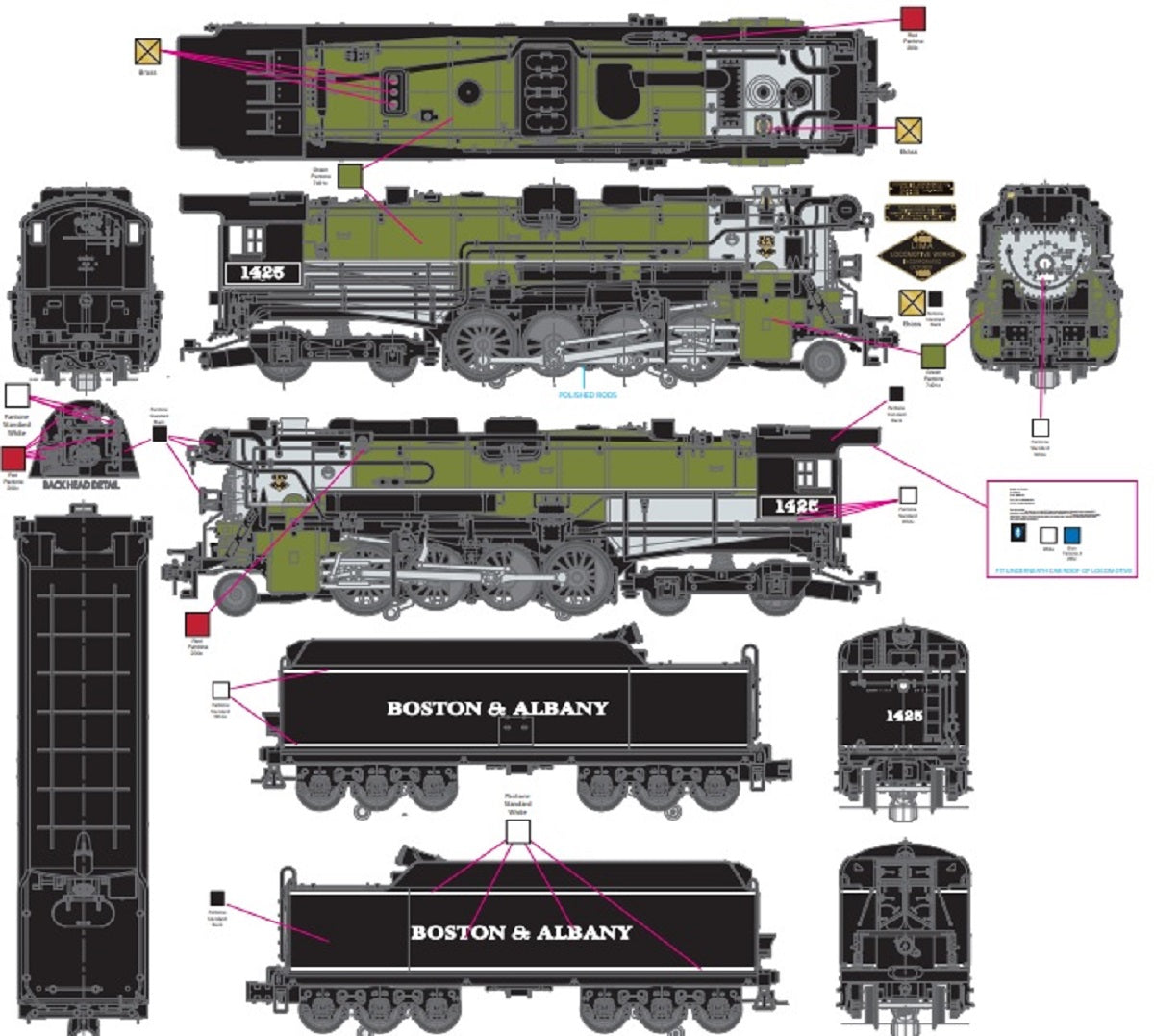 Lionel 2231700 - Legacy A1 Berkshire Steam Locomotive "Boston & Albany" #1425 - Custom Run for MrMuffin'sTrains