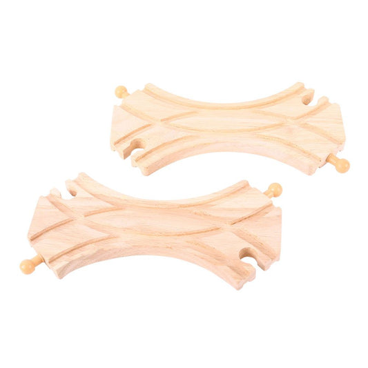 BigJigs BJT174 - Double Curved Turnouts (2-Pack) - MrMuffin'sTrains