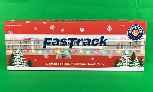 Lionel 2025070 - FasTrack - Lighted - 10" Straight & Terminal Track Set - MrMuffin'sTrains