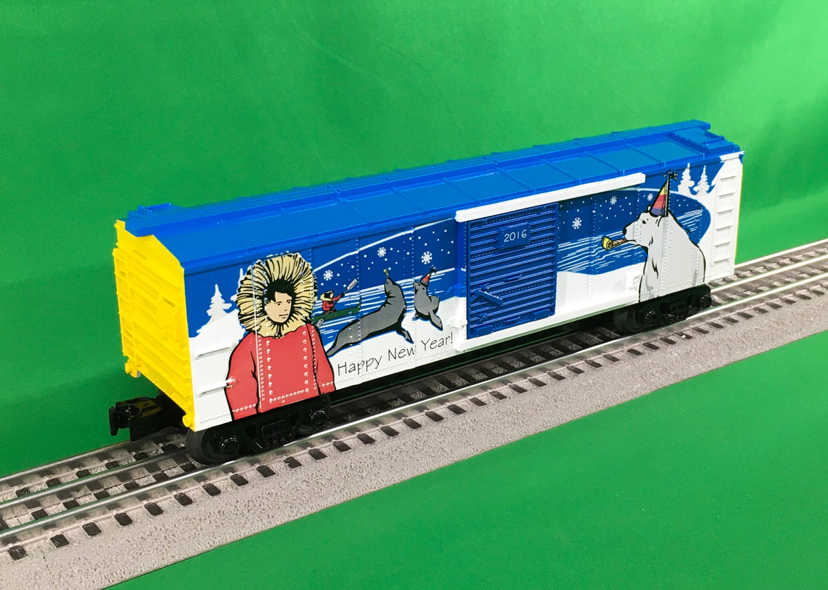 MTH 30-74825 - Box Car "Happy New Year" - MrMuffin'sTrains