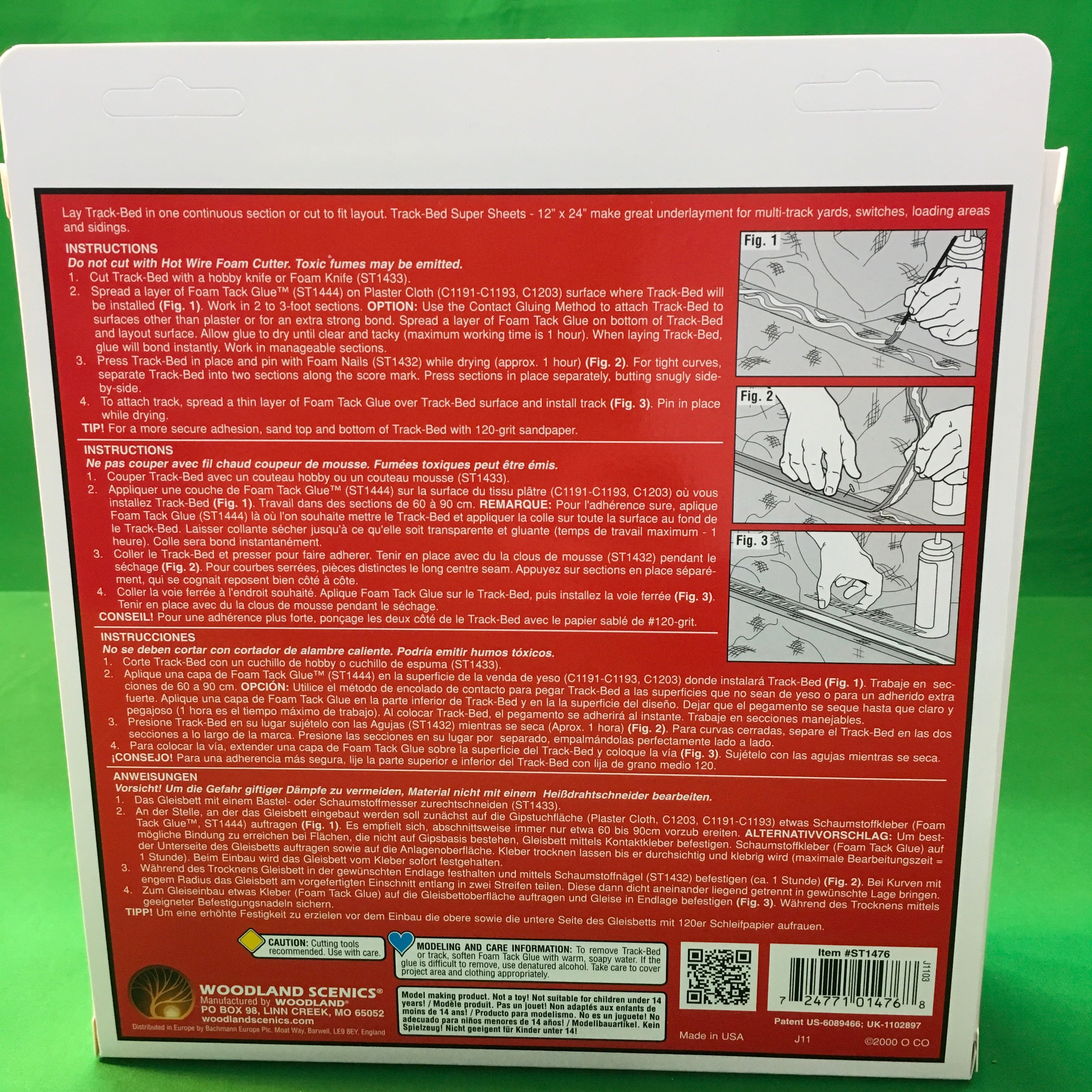 Woodland Scenics ST1476 24' Of O Gauge Track Underlay In A Woodland Scenics ST1476 24' Of O Gauge Track Underlay In A