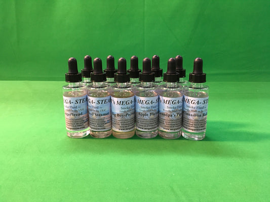 JT's Mega-Steam Smoke Fluid - Christmas Scents - 2 Oz Bottles w/ Dropper - MrMuffin'sTrains
