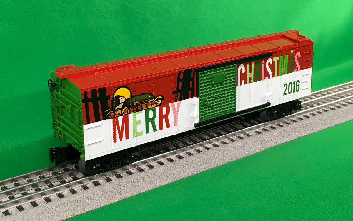 MTH 30-74843 - RailKing - Box Car "Christmas" #2016 - MrMuffin'sTrains