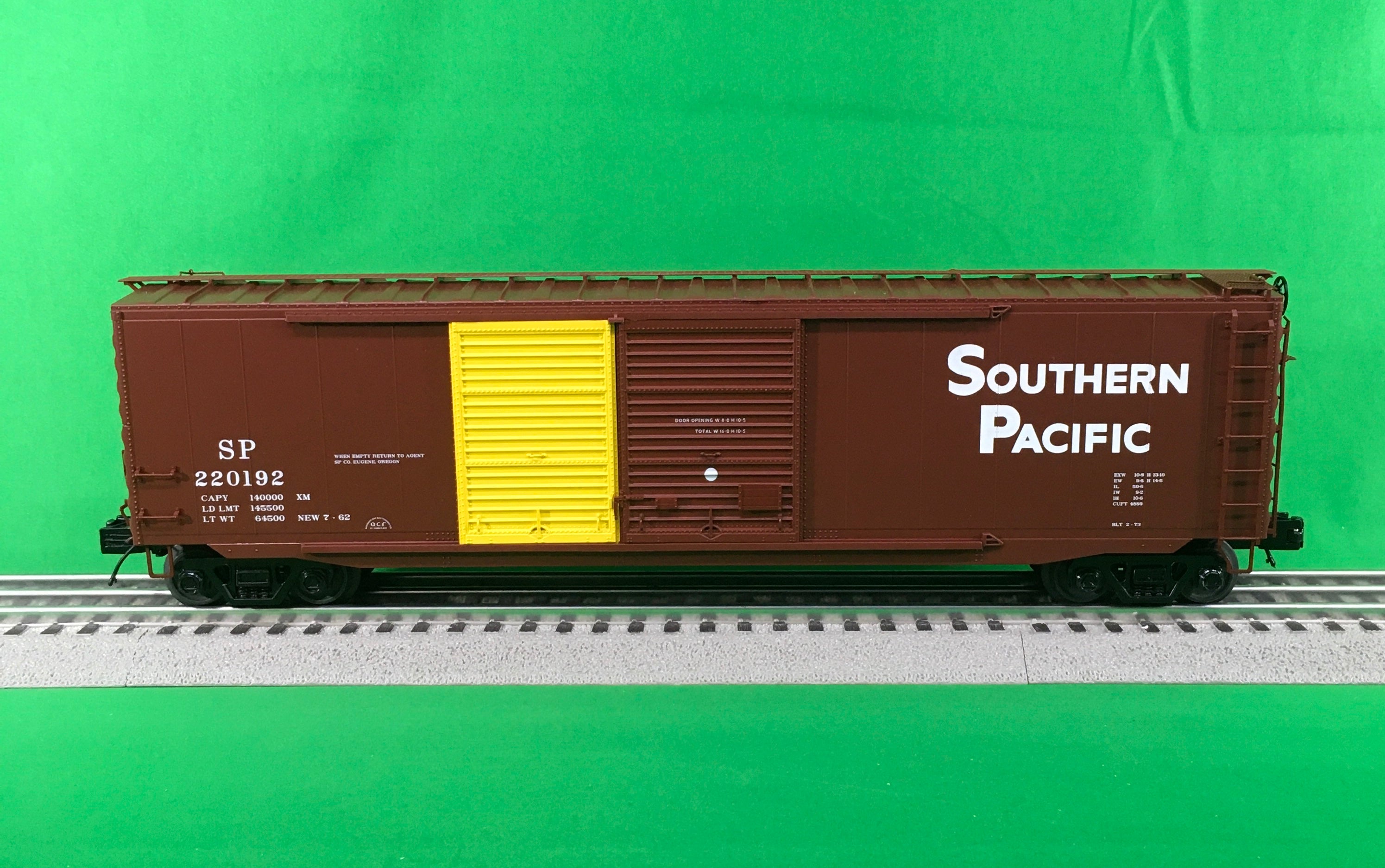 MTH 20-99322 - 50' PS-1 Double Door Box Car "Southern Pacific" #220192 - Custom Run for Public Delivery Track