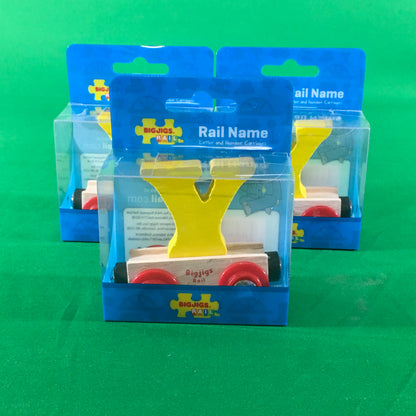BigJigs BR125 - Rail Name Letter Y (Colors Vary) - MrMuffin'sTrains