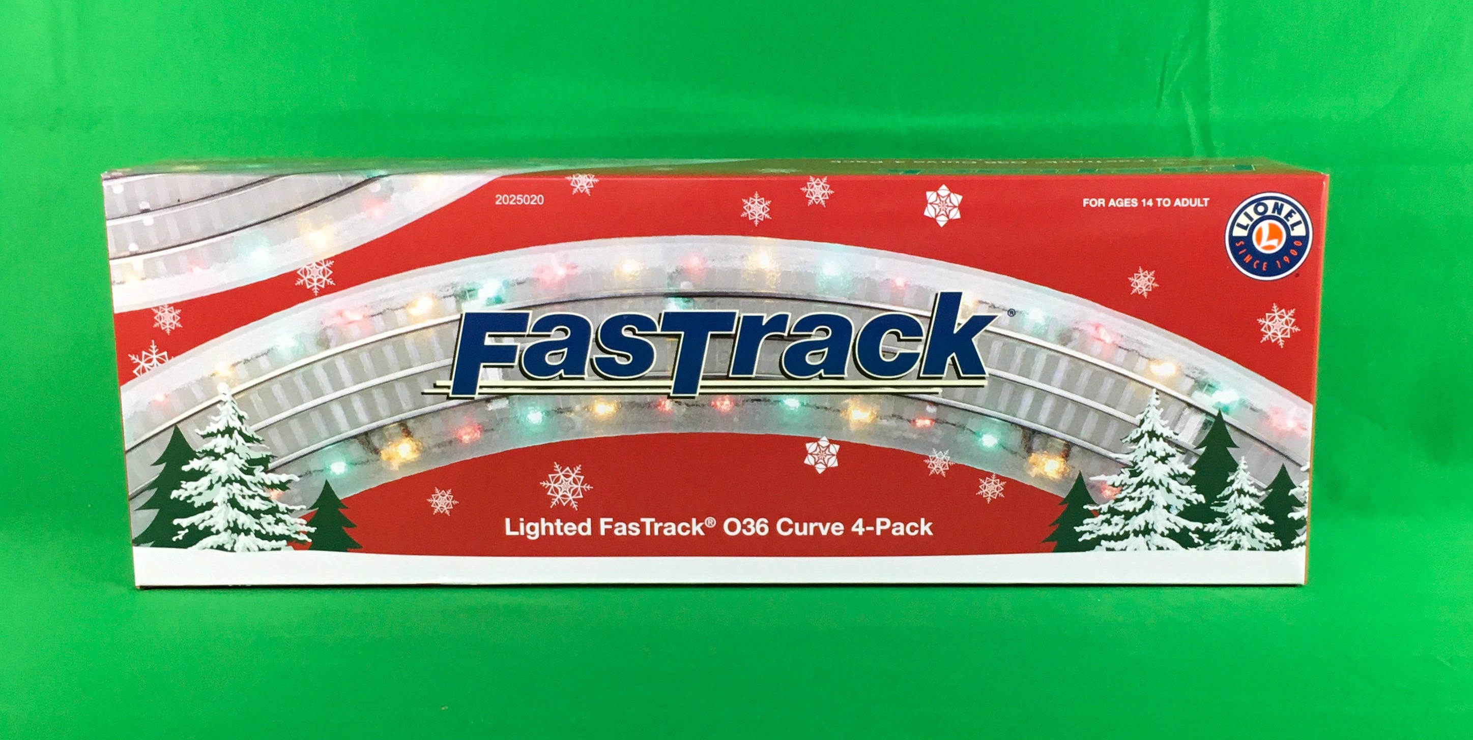 Lionel 2025020 - FasTrack - Lighted - O36 Curve Track (4-Pack)