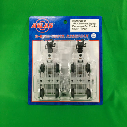 Atlas O 66037 - California Zephyr 3-Rail Trucks (Silver) - MrMuffin'sTrains
