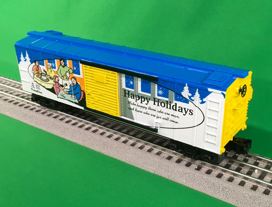 MTH 30-74824 - RailKing - Box Car "Happy Holidays" - MrMuffin'sTrains