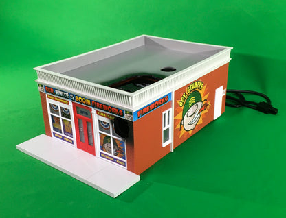 Lionel 2129030 - "Sgt Stumpy's" Red White & Boom Fireworks Building - MrMuffin'sTrains