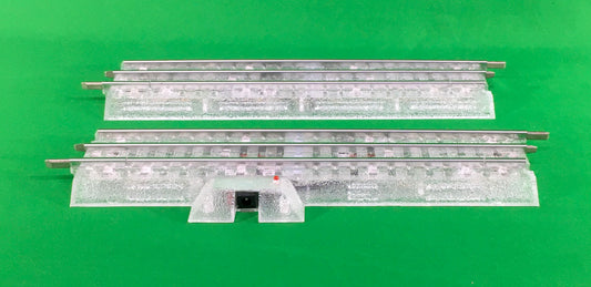 Lionel 2025070 - FasTrack - Lighted - 10" Straight & Terminal Track Set - MrMuffin'sTrains