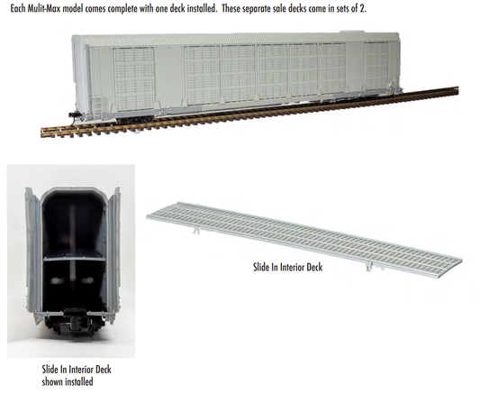 Atlas O 782034 - Multi-Max Slide-In Interior Deck (2-Pack) - MrMuffin'sTrains